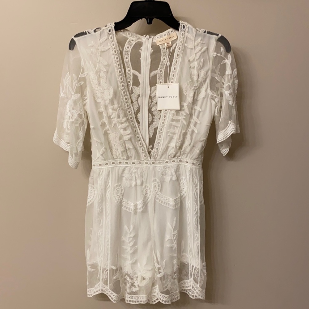 white lace ROMPER